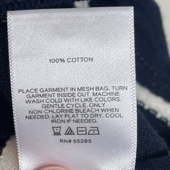 EXPRESS | Women's Blue & White Loose Knit Round Neck Sleeveless Tank | Size L - Picture 9 of 11